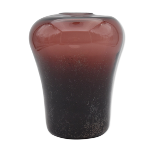Vase en verre bullé