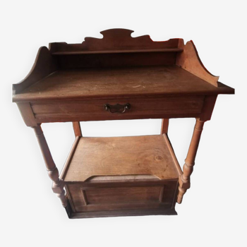 Bureau en bois vintage avec tiroir