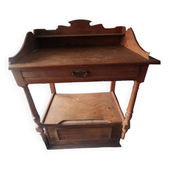 Vintage wooden desk with drawer