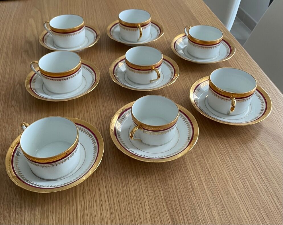 Service à café en porcelaine de Limoges