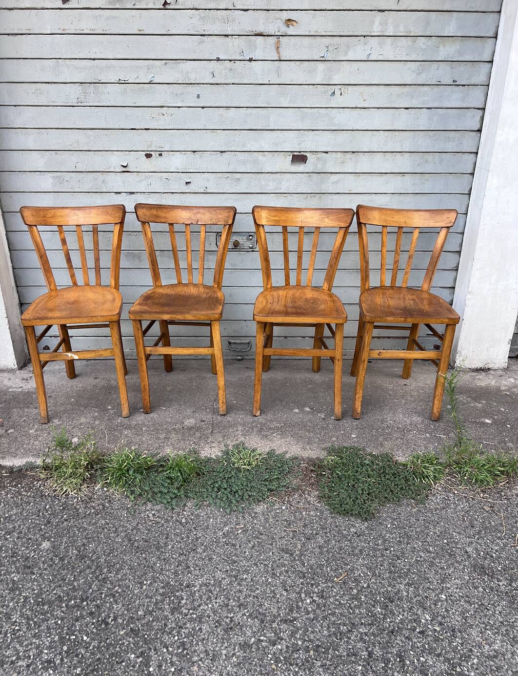 (Lot) 4 Honey Bistro Chairs