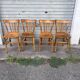 (Lot) 4 Honey Bistro Chairs