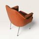Pair of vintage Deauville brown armchairs - 1950s - 1960s
