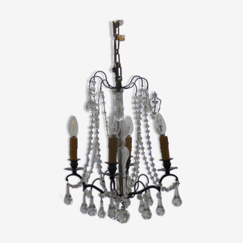 chandelier with bronze tassel 4 lumieres