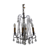 chandelier with bronze tassel 4 lumieres