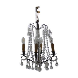 chandelier with bronze tassel 4 lumieres