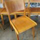 Set of 10 vintage theater chairs compass feet