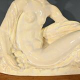 Sculpture “Young woman among flowers”, Odyv, Manufacture Berlot-Mussier, Art Deco
