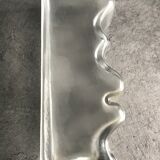 Vase in thick glass with frosted effect stamped by claus josef riedel