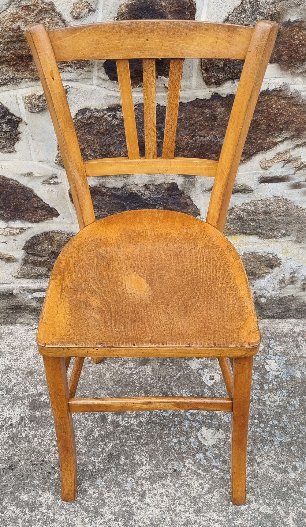 6 Luterma bistro chairs, blond wood, vintage, 50s