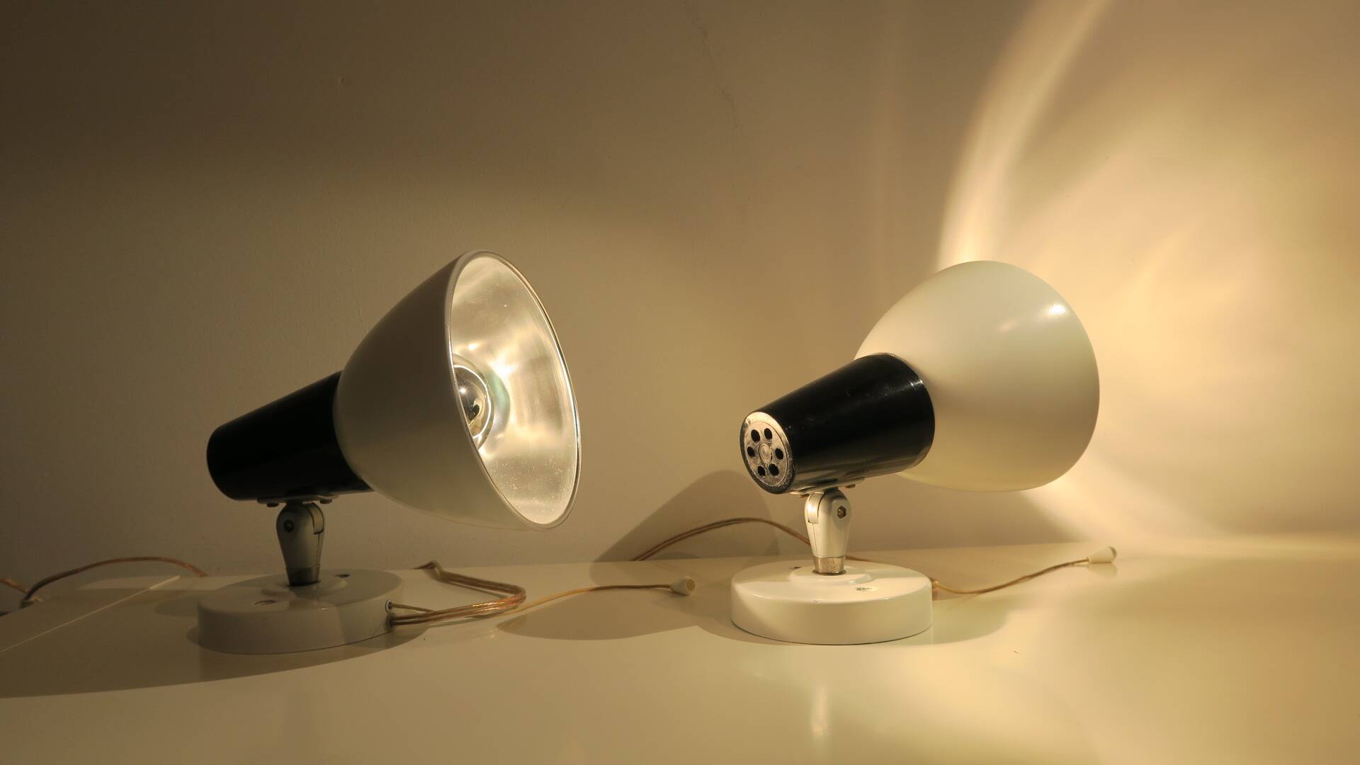 2 Philips wall sconces, 1960s-70s