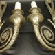 Paire de grandes appliques aux rubans style Louis XVI