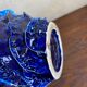 Vase brutaliste bleu vallauris