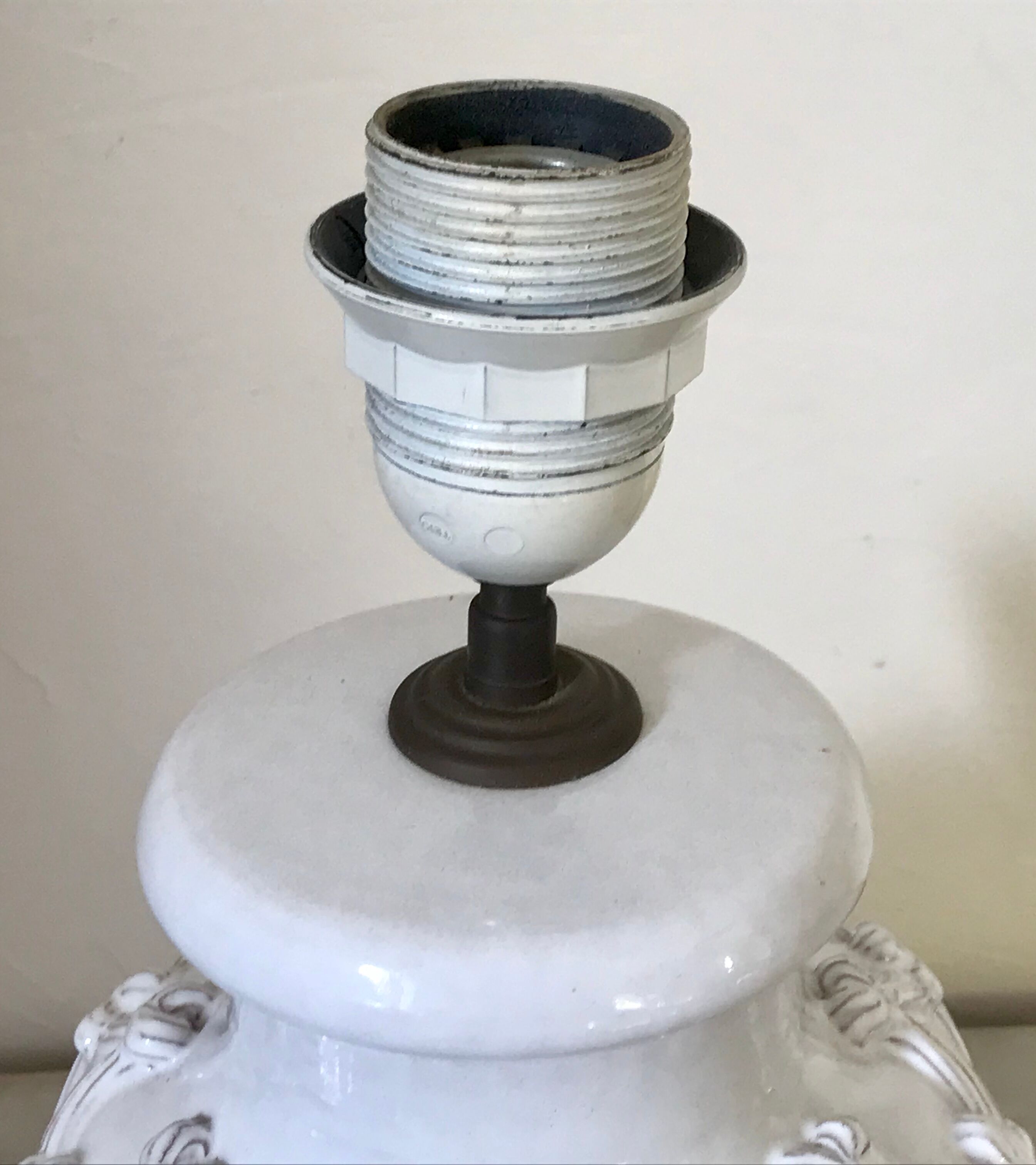 Vintage glazed ceramic lamp