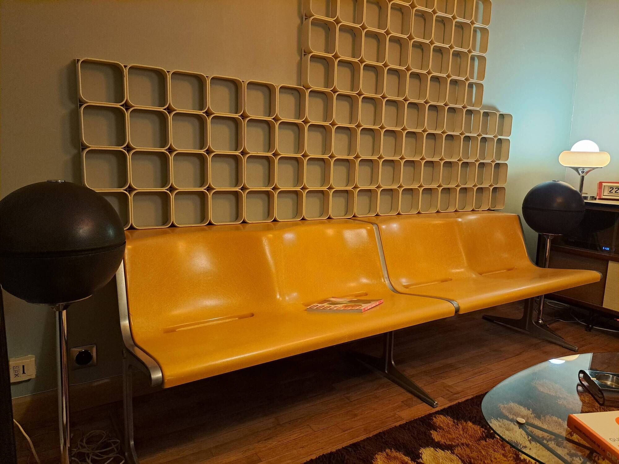 Friso Kramer 4-seater bench for Wilkhahan 60-70's