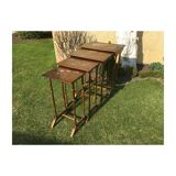 Pull out tables in vernis martin - 19th