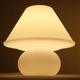 Set of 2 mushroom lamps, opal glass, Glashütte Limburg, Germany, 1970s