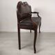 Leather bistro bench