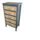 Chic 5-drawer chest in solid wood