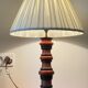 Vintage Italian turned wood lamp
