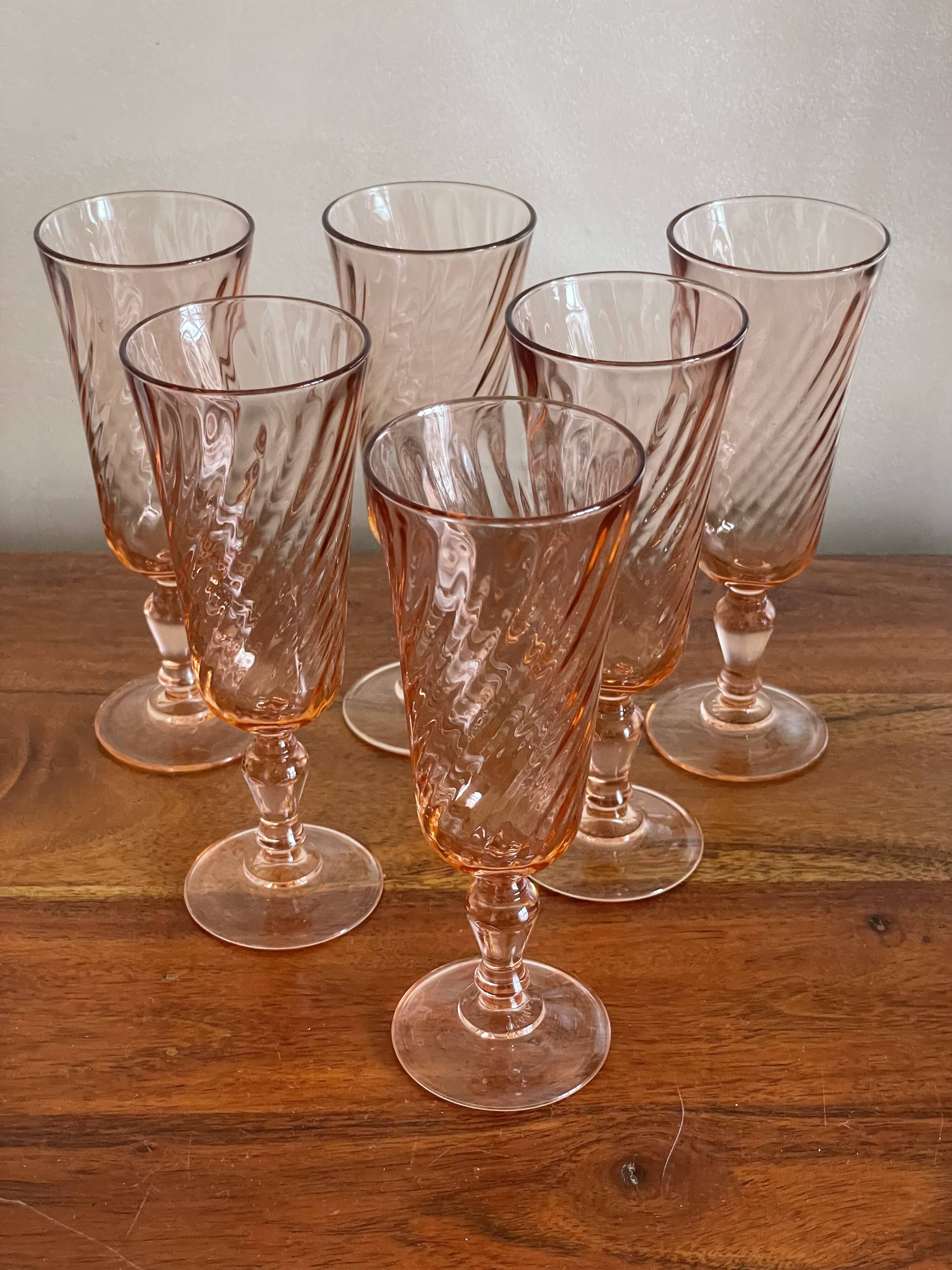 6 Rosaline champagne flutes