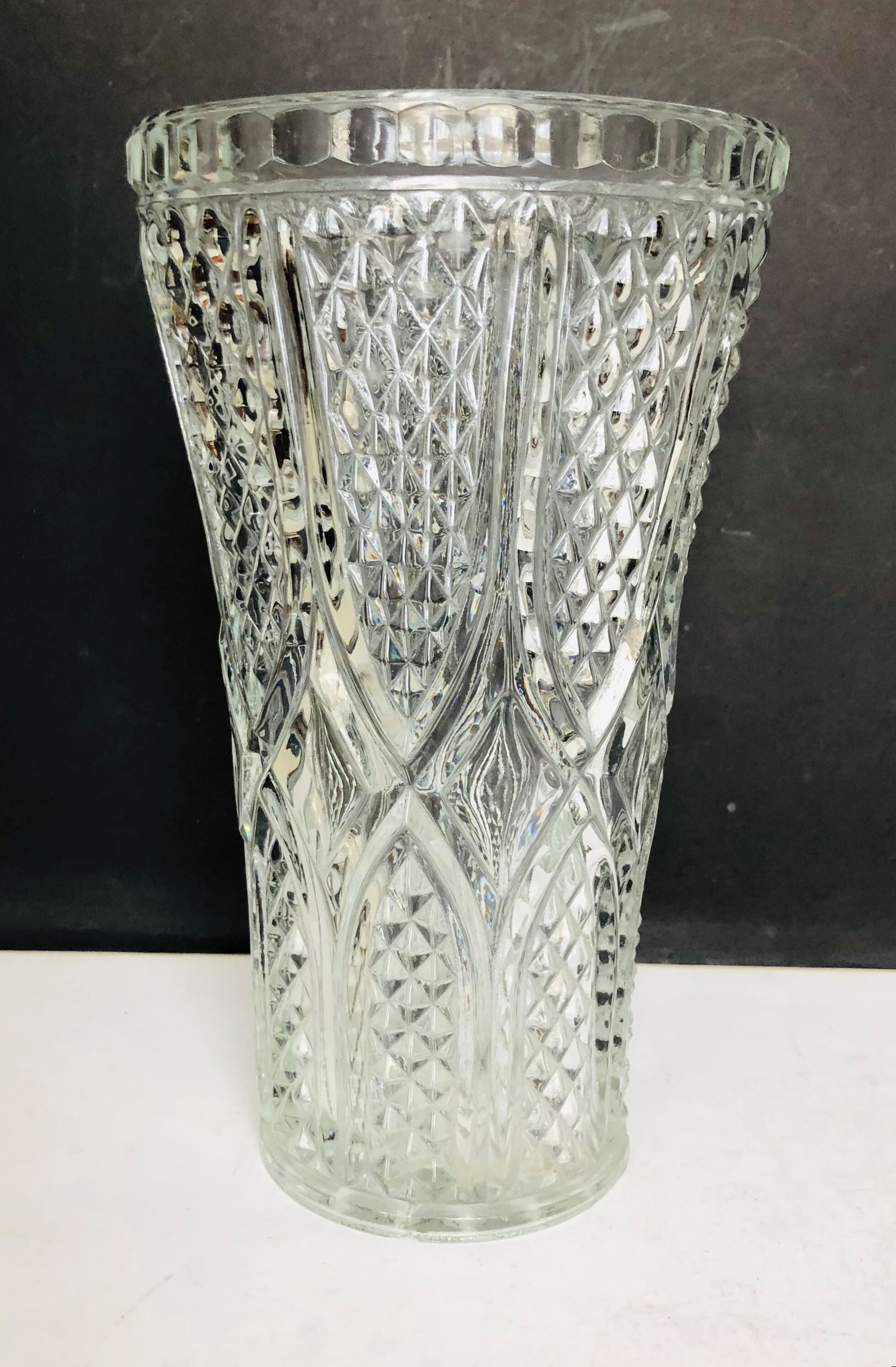 Old molded glass vase