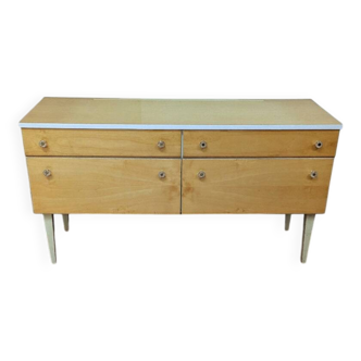 Vintage wooden TV cabinet sideboard