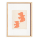 Peinture orange illustration oiseaux signée Eawy