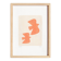 Peinture orange illustration oiseaux signée Eawy
