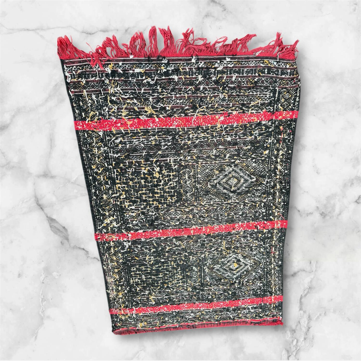 Antique handmade Berber kilim rug