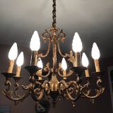 8-branch bronze chandelier