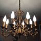 Lustre bronze 8 branches