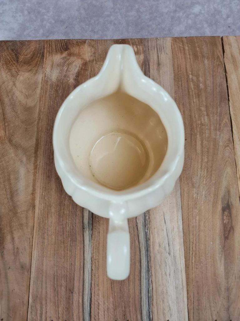 Antique milk jug Sarreguemines – Cream earthenware