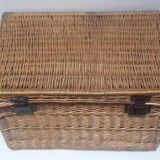 Wicker trunk L75xH53xD48 vintage