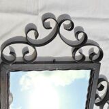 old mirror with scroll decoration around the 1950s/1960s 78x70cm