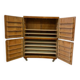 Vintage wooden baker's cupboard / large industrial cupboard