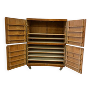 Vintage wooden baker's cupboard / large industrial cupboard
