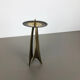 Brutalist Brass Metal Candleholder by Klaus Ullrich for Faber & Schumacher 1950s