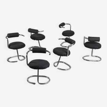 6 cobra chairs by Giotto Stoppino