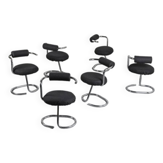 6 cobra chairs by Giotto Stoppino