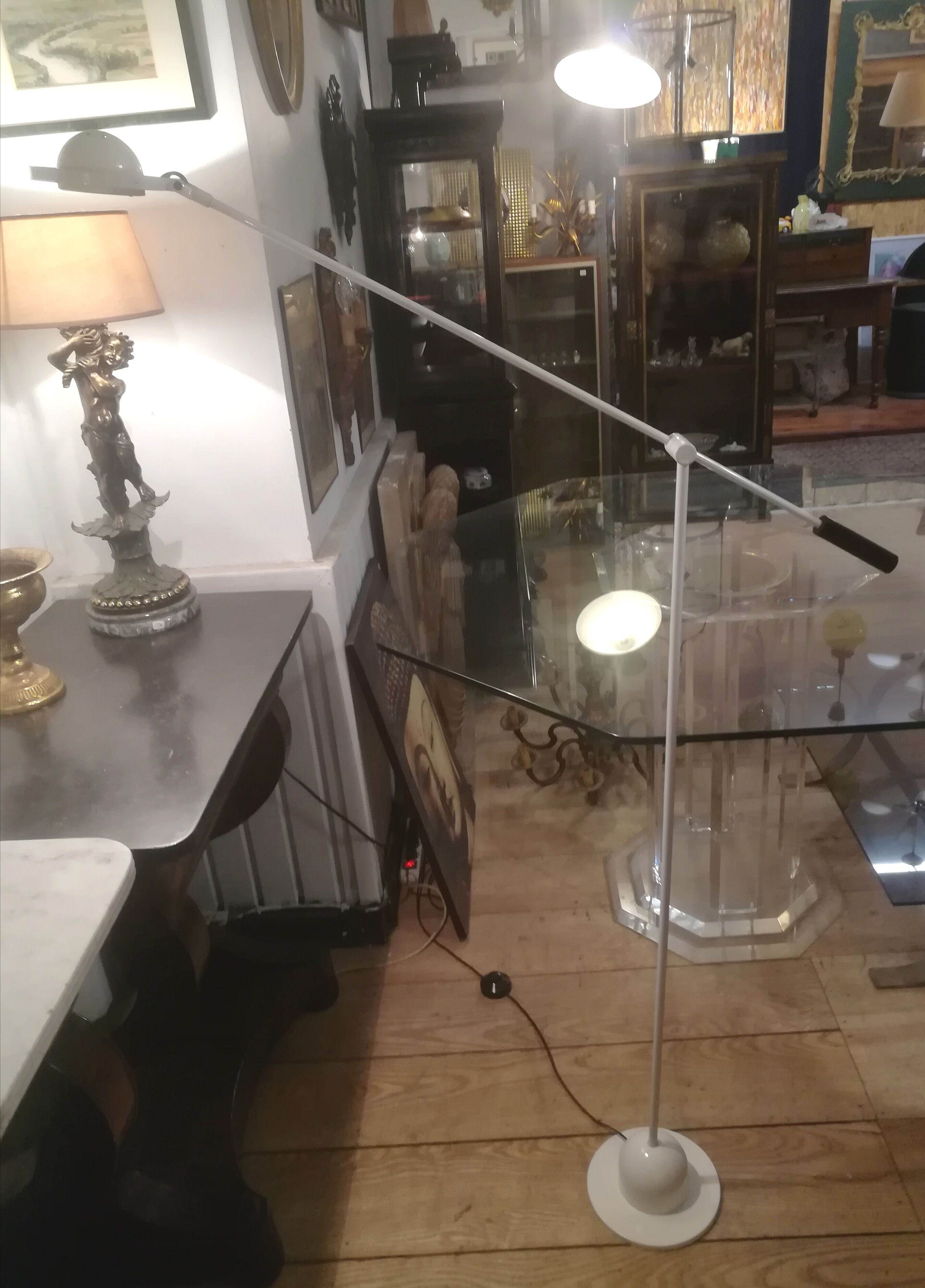 Gammalux articulated floor lamp in lacquered metal