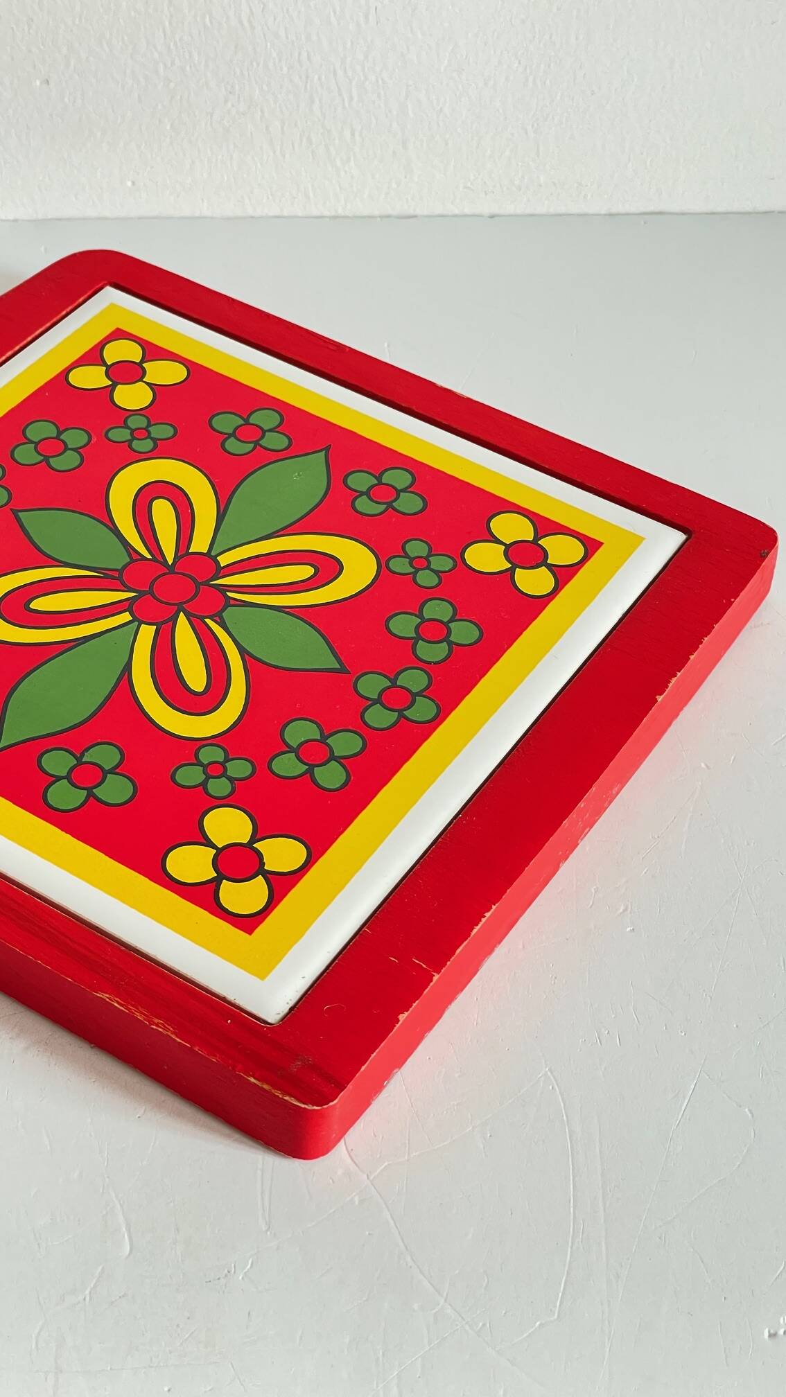 Vintage Red Plate Mat