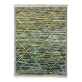 Contemporary Moroccan Style Rug. 100% Wool. Hand Knotted Tulu Carpet