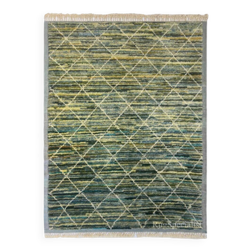 Contemporary Moroccan Style Rug. 100% Wool. Hand Knotted Tulu Carpet