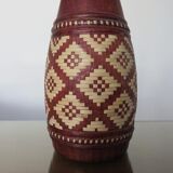 Ethnic bottle in leather 60s-70s