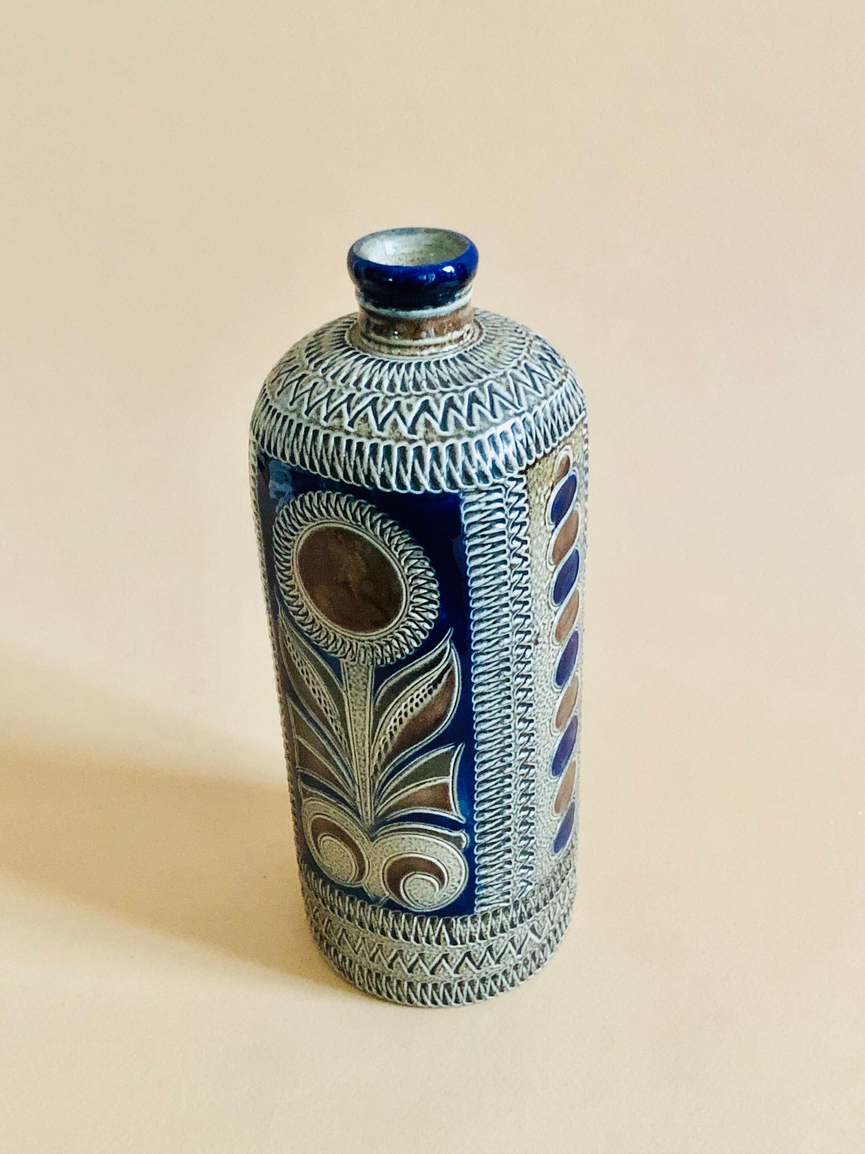 Vintage ceramic soliflore bottle Westerwald, Germany