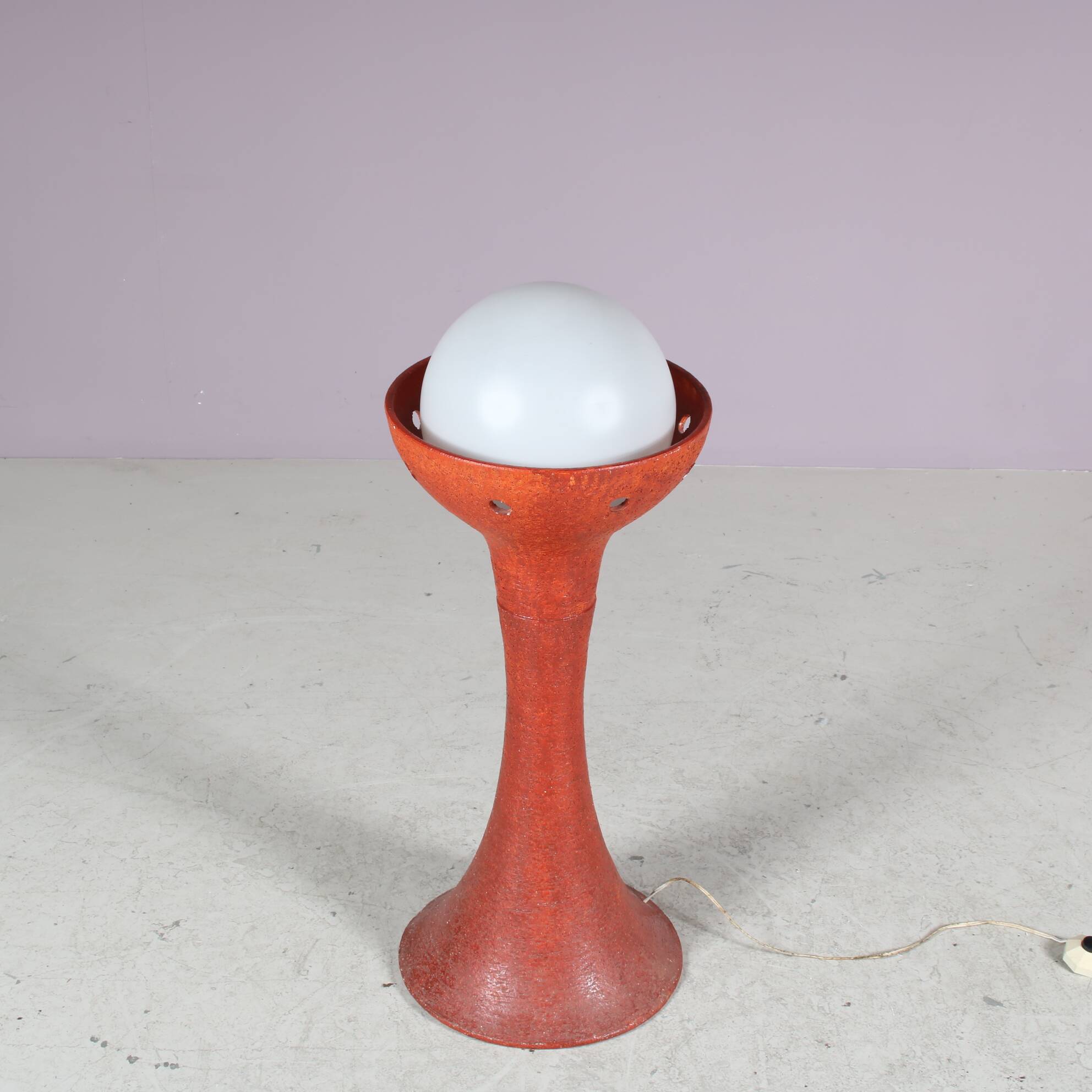 1970s Ceramics floor lamp by Doria Leuchten, Germany