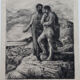 Gravure sur vieux françois nicolas chifflart (1825 - 1901) le passé gravure sur vieux papier japonais.