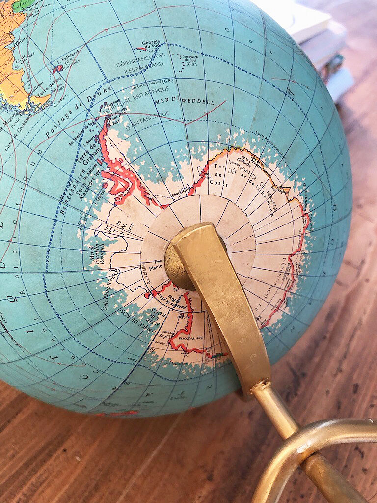 Ancient globe of earth George Philip & Son