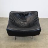 vintage Black leather Butterfly chair by G. van den Berg for Montis, 1980s